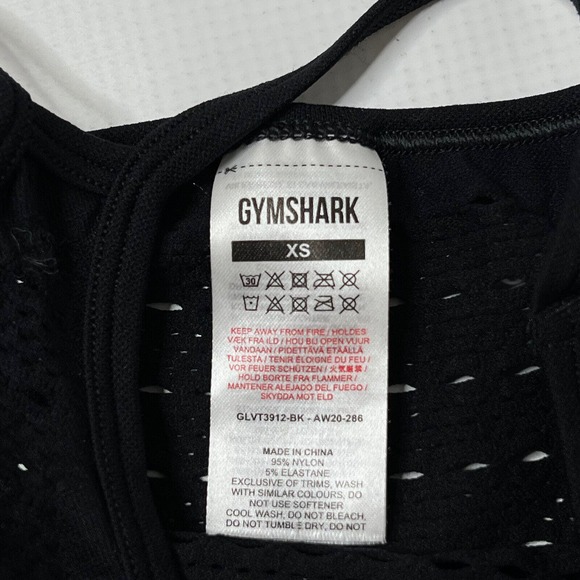 Gymshark Size XS Energy Seamless Loose Tank, Color Black, Laser Cut Out, Logo - Picture 7 of 7